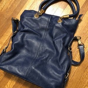 Blue multi wear purse